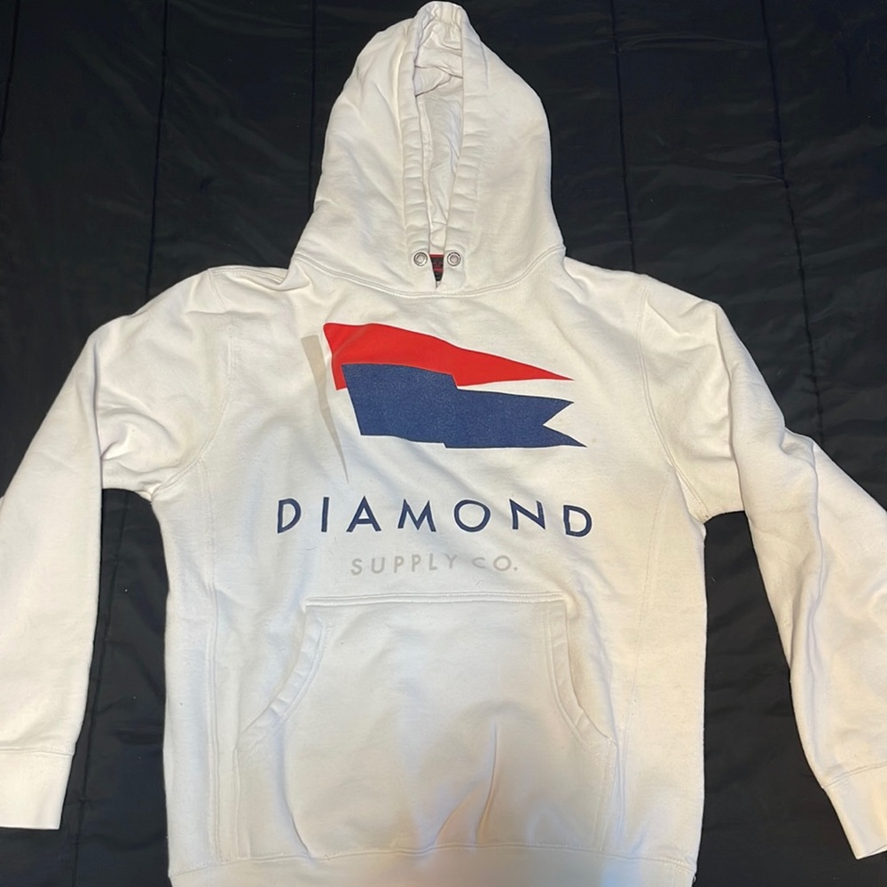 Diamond Supply Co white hoodie